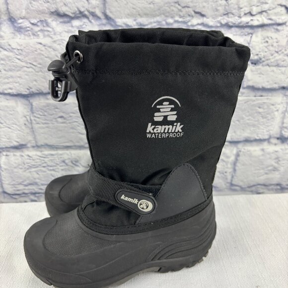 Kamik Boys Toddler 13 Black Waterbug 5 Insulated Waterproof Winter Snow Boots - Picture 5 of 10